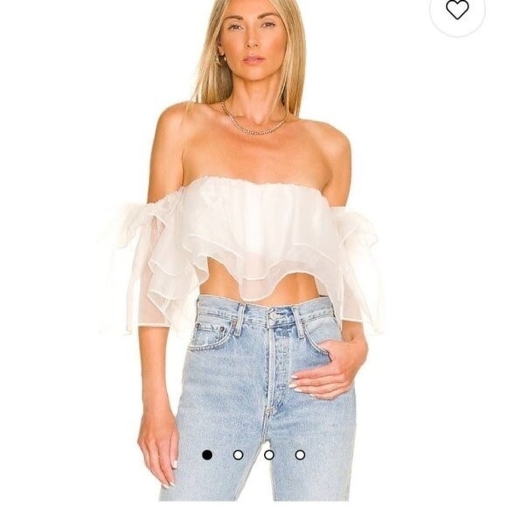 White Ruffle Top - Picture 2 of 3